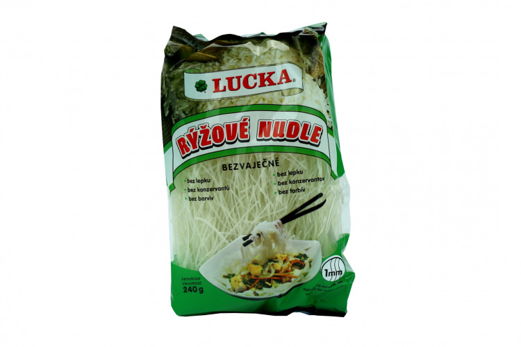 Rýžové nudle bezvaječné 1mm - Lucka 240g
