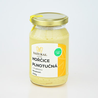 Hořčice plnotučná s fruktózou 250 g Natural 