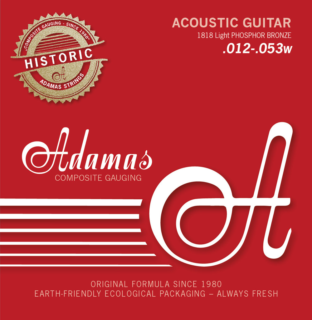Adamas 1818 Struny pro akustickou kytaru Phosphor Bronze Light 12