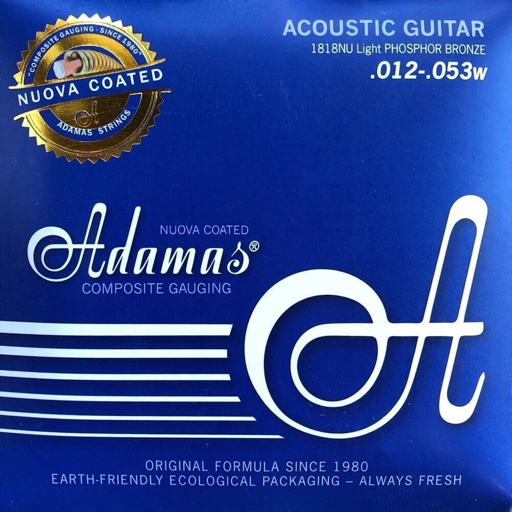 Adamas 1818NU Struny pro akustickou kytaru Nuova Coated Phosphor Bronze Light 12