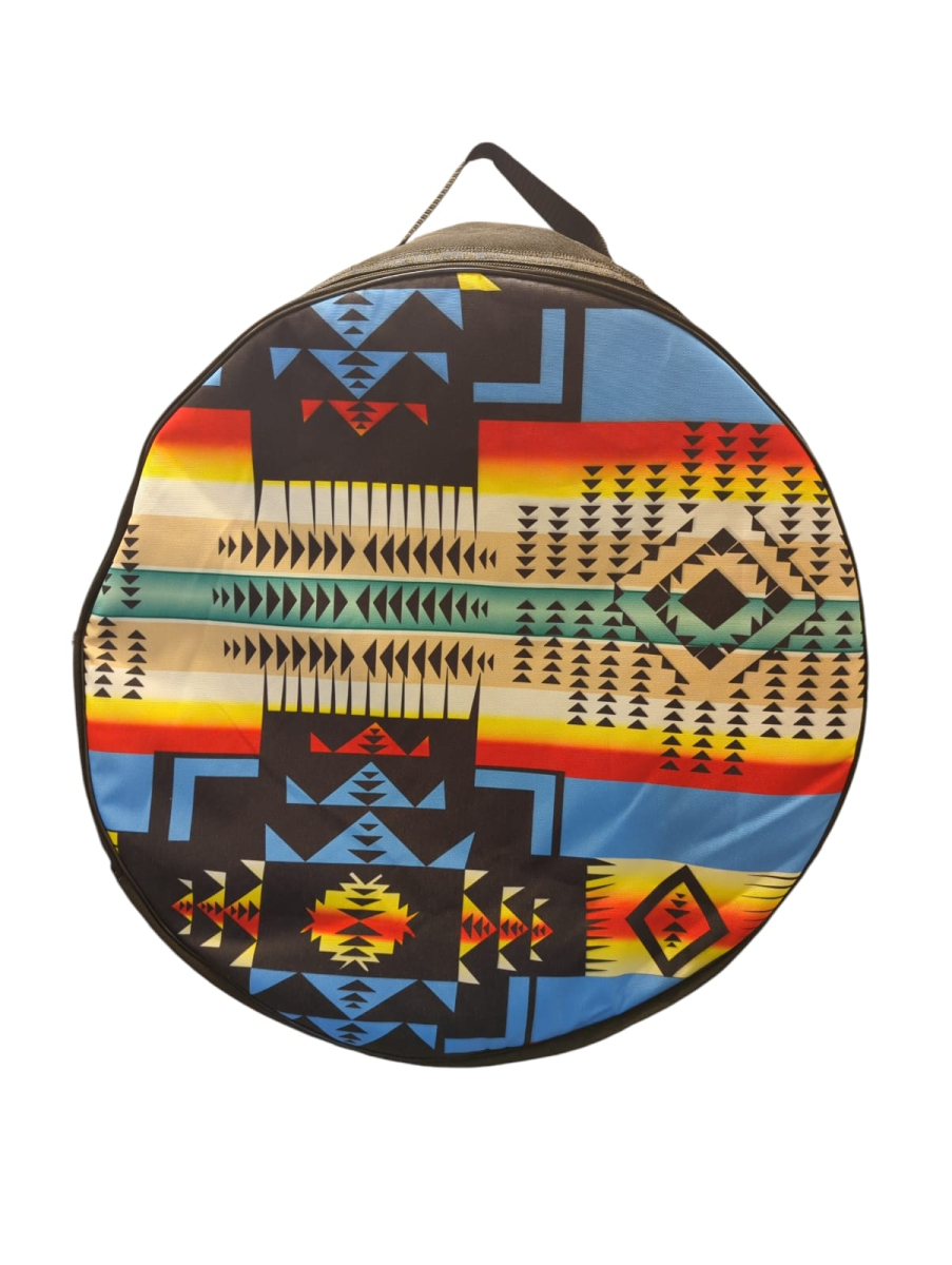 Batoh na šamanský (rámový) buben s vzorem 52 cm