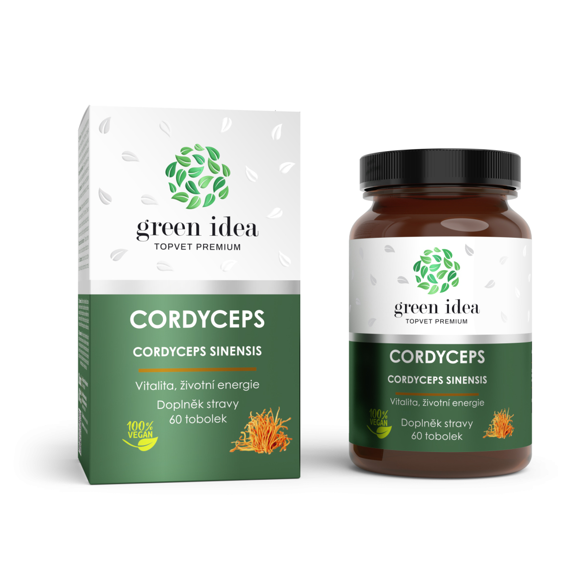Cordyceps bylinný extrakt - Vitalita, životní energie - Tobolky