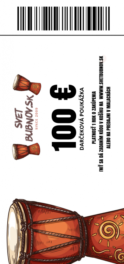Dárkový poukaz 100€ svetbubnov.cz