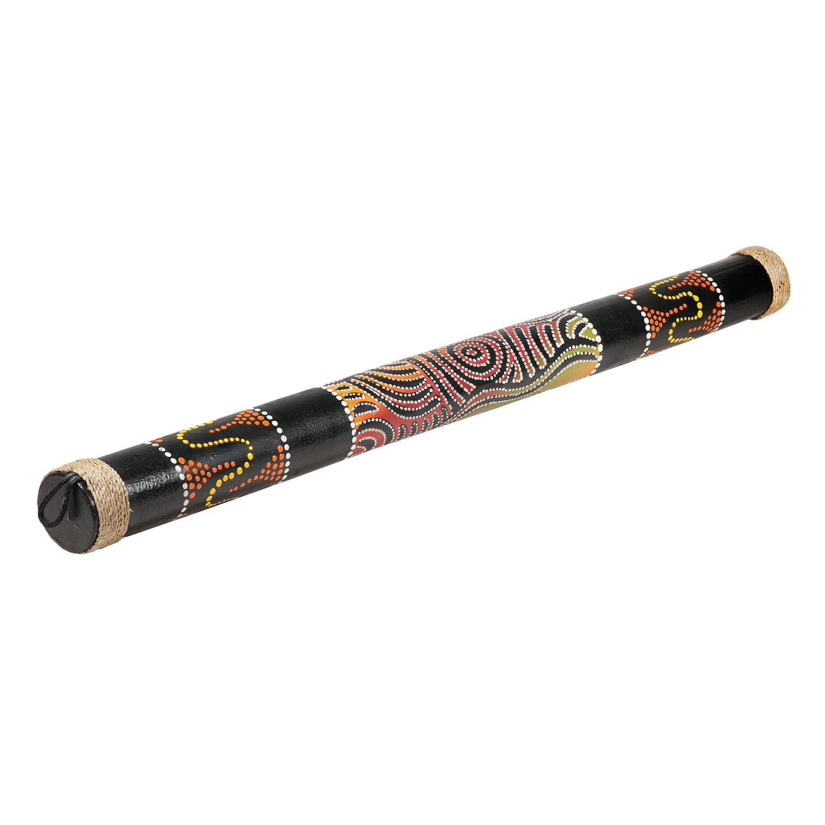 Dešťová hůlka bambus 60cm - Aboriginské malby
