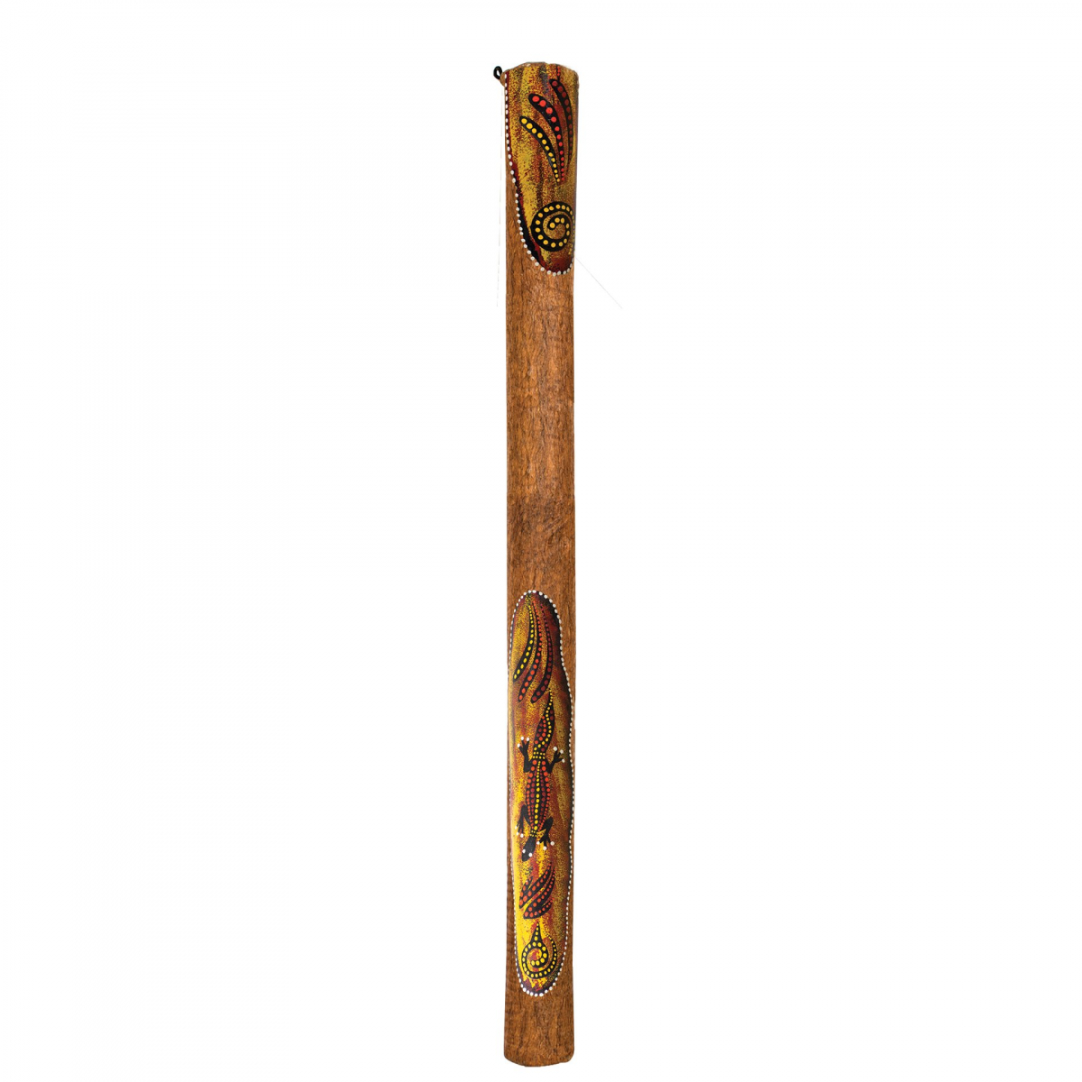 Dešťová hůlka bambus + kůra - Indiánské malby 100 cm