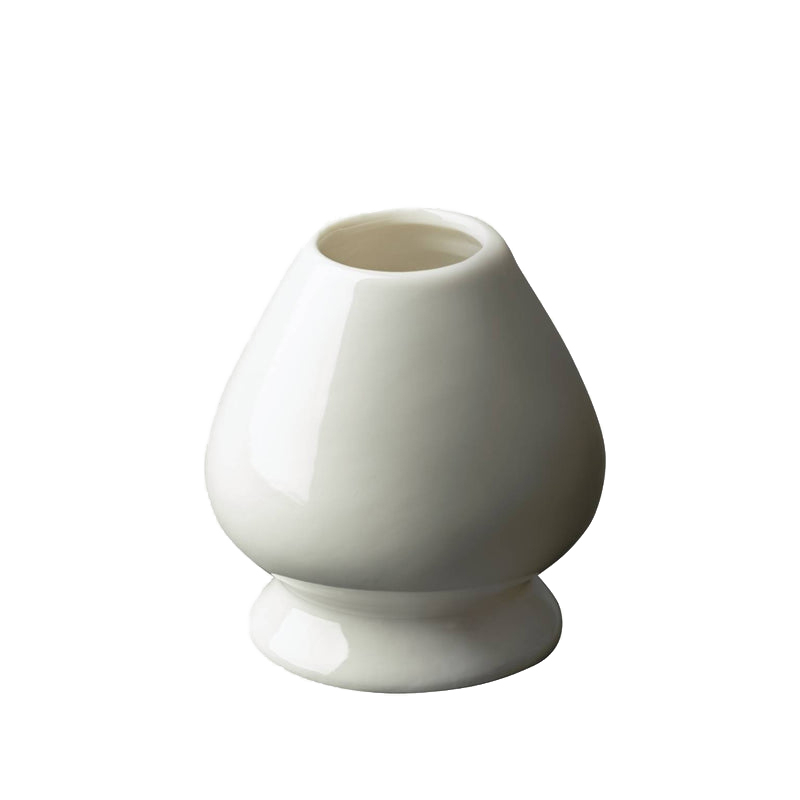 Držák na matcha šlehačku „Giniro“ (chasentate) - bílý se zlatými akcenty