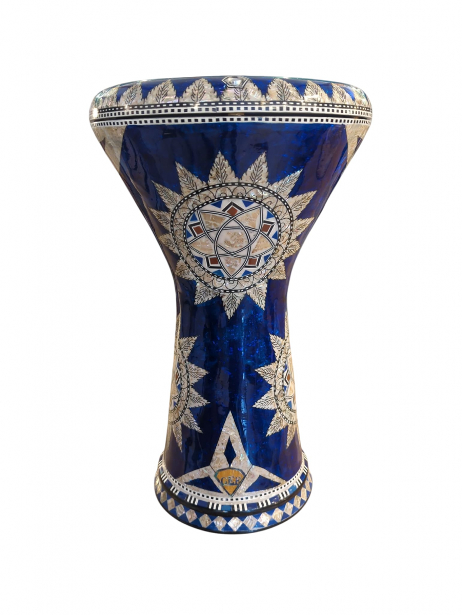 Gawharet EL Fan - Darbuka (Doumbek) Matka perleťová Modrá nebesa 8,75” x 17”