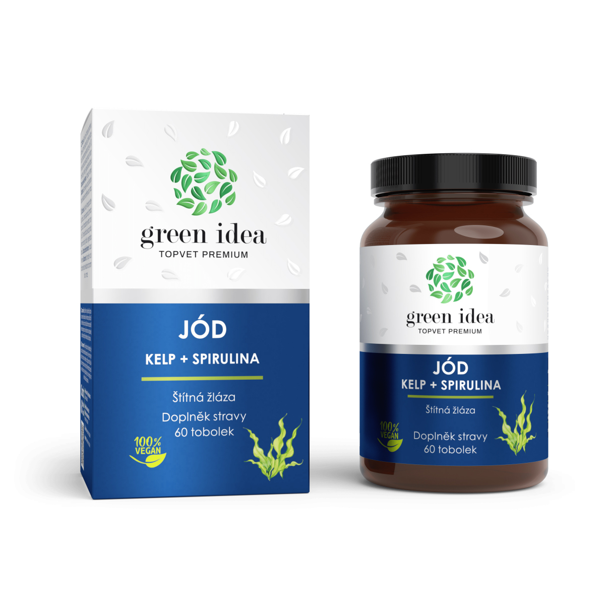 JÓD - KELP+SPIRULINA - štítná žláza - Kapsule