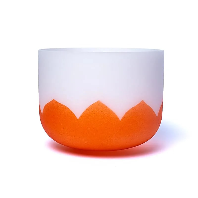 Krystalová zpívající miska Lotos - Chakra 2 - 30cm, D-tón, 432Hz