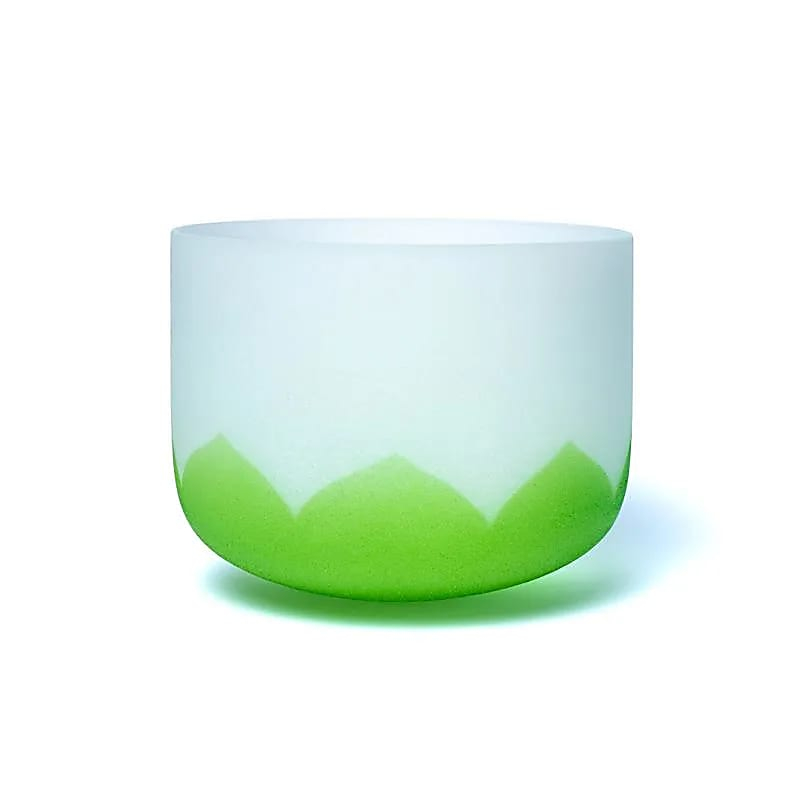 Krystalová zpívající miska Lotos - Chakra 4 - 20cm, F-tón, 432Hz