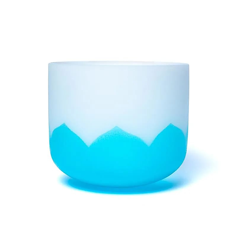 Krystalová zpívající miska Lotos - Chakra 5 - 20cm, G-tón, 432Hz