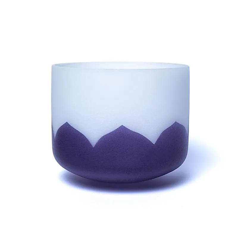 Krystalová zpívající miska Lotos - Chakra 6 - 20cm, A-tón, 432Hz