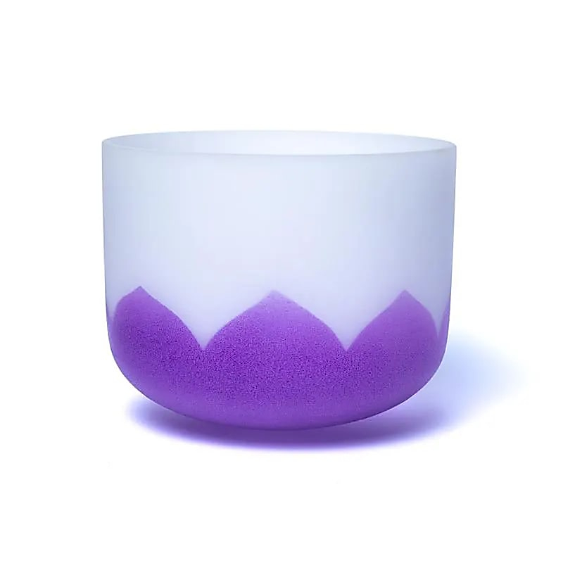 Krystalová zpívající miska Lotos - Chakra 7 - 30cm, B-tón, 432Hz
