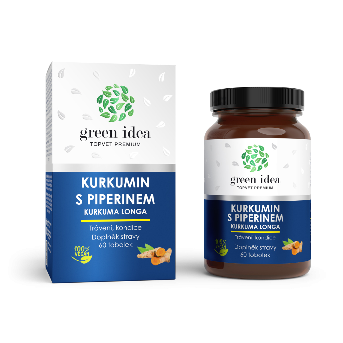 Kurkumin s piperinem - Trávení, kondice - Kapsle