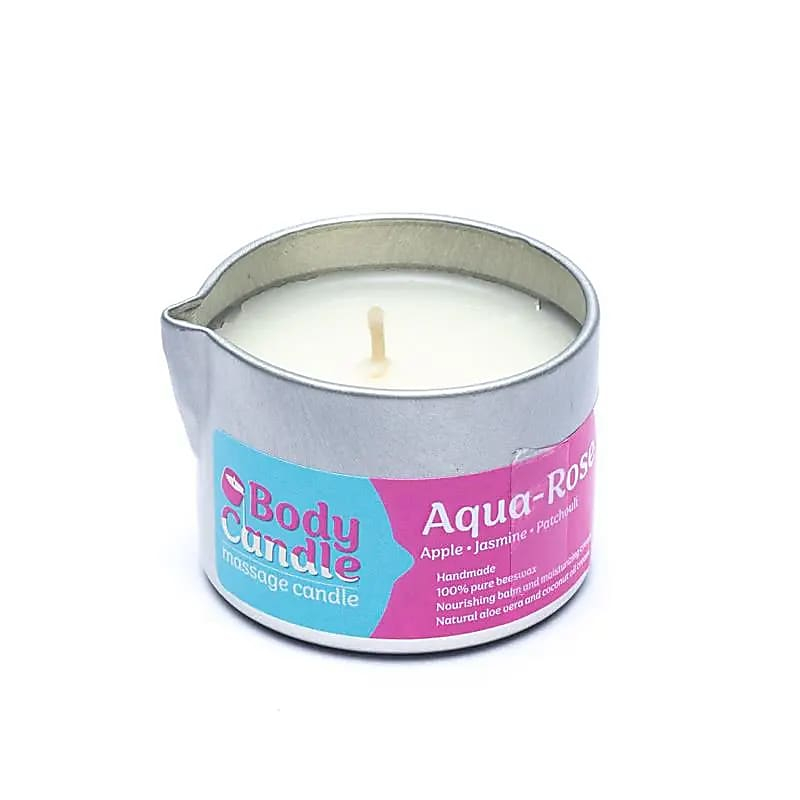 Masážní svíčka z včelího vosku - Aqua Rose, 50 ml