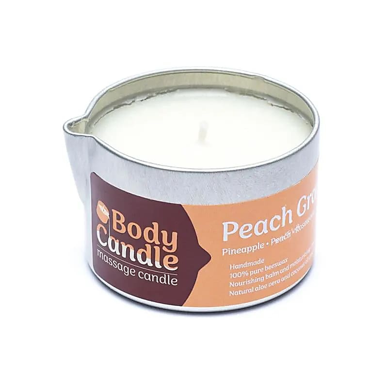 Masážní svíčka z včelího vosku - Peach Grace (broskev, ananas & palisandr), 100 ml