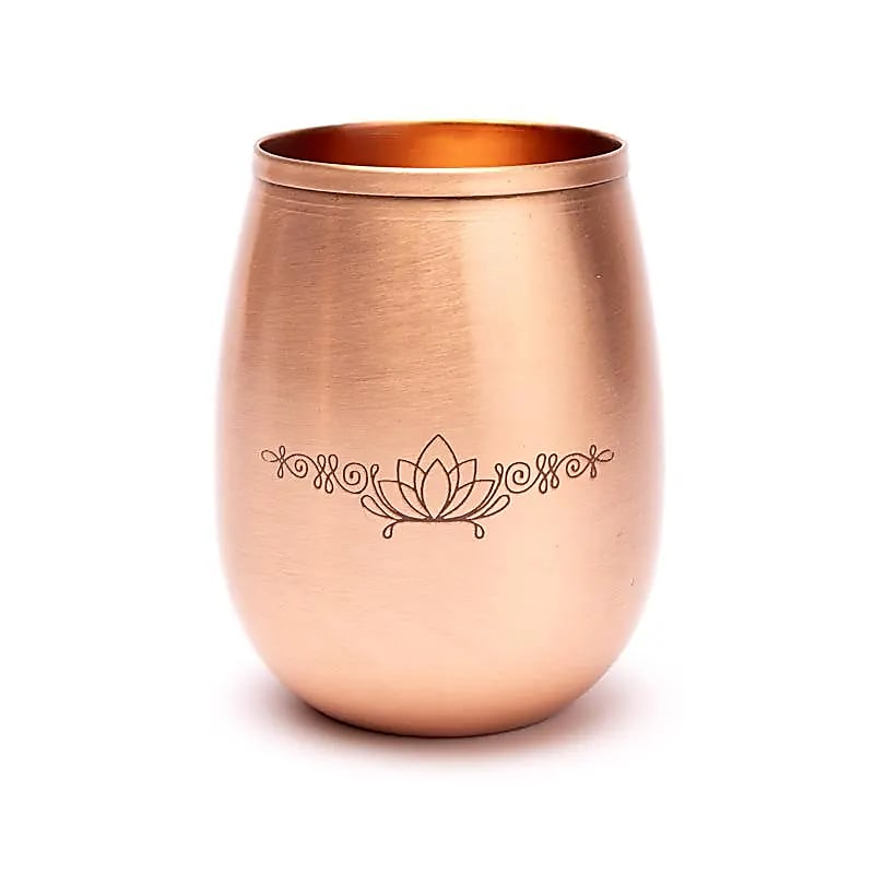 Medený pohár „Lotus“ – laserové gravírování, 350 ml