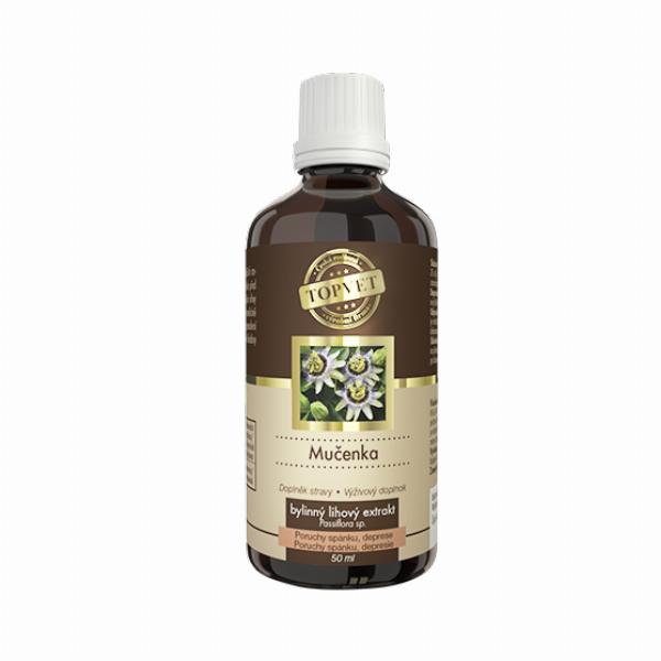Mučenka tinktura - kapky 50ml Topvet - poruchy spánku, deprese
