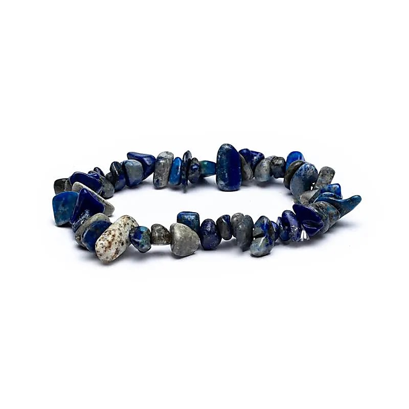 Náramek - Lapis lazuli - drobné kousky, pružný