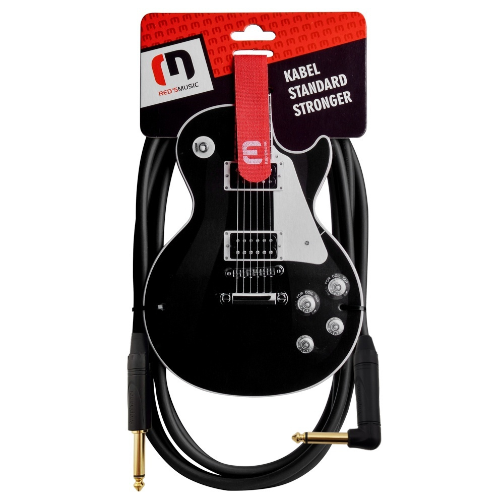 Nástrojový kabel Red's Music – Jack 6.3mm/Jack 6.3mm GCSA1230 3m - ruční výroba