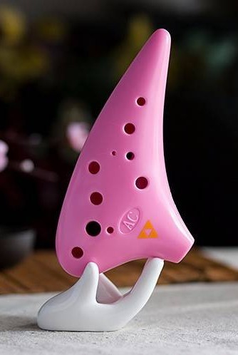 Okarína Forest Whisper - 12 - dírková - růžová - 17 cm