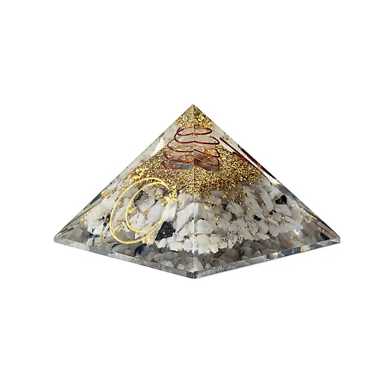 Orgonitová pyramida – měsíční kámen se symbolem Měsíce