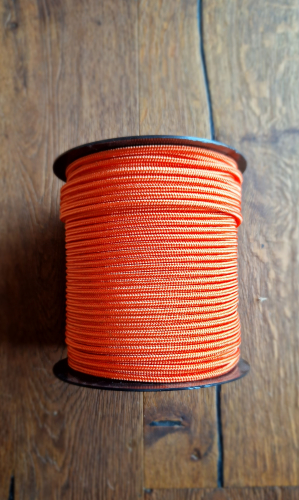 Profesionální šňůra na djembe 5,5 mm s jádrem, oranžová, 1m