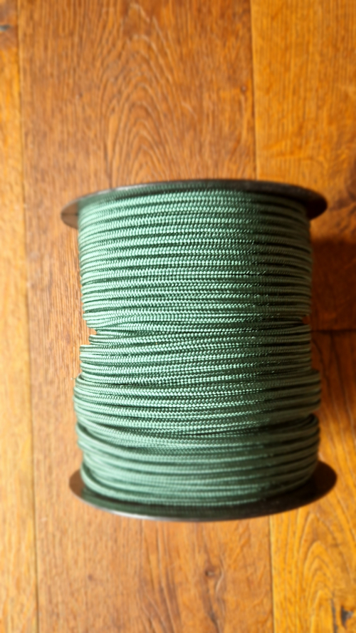 Profesionální šňůra na djembe 5,5 mm s jádrem zelená - 1m