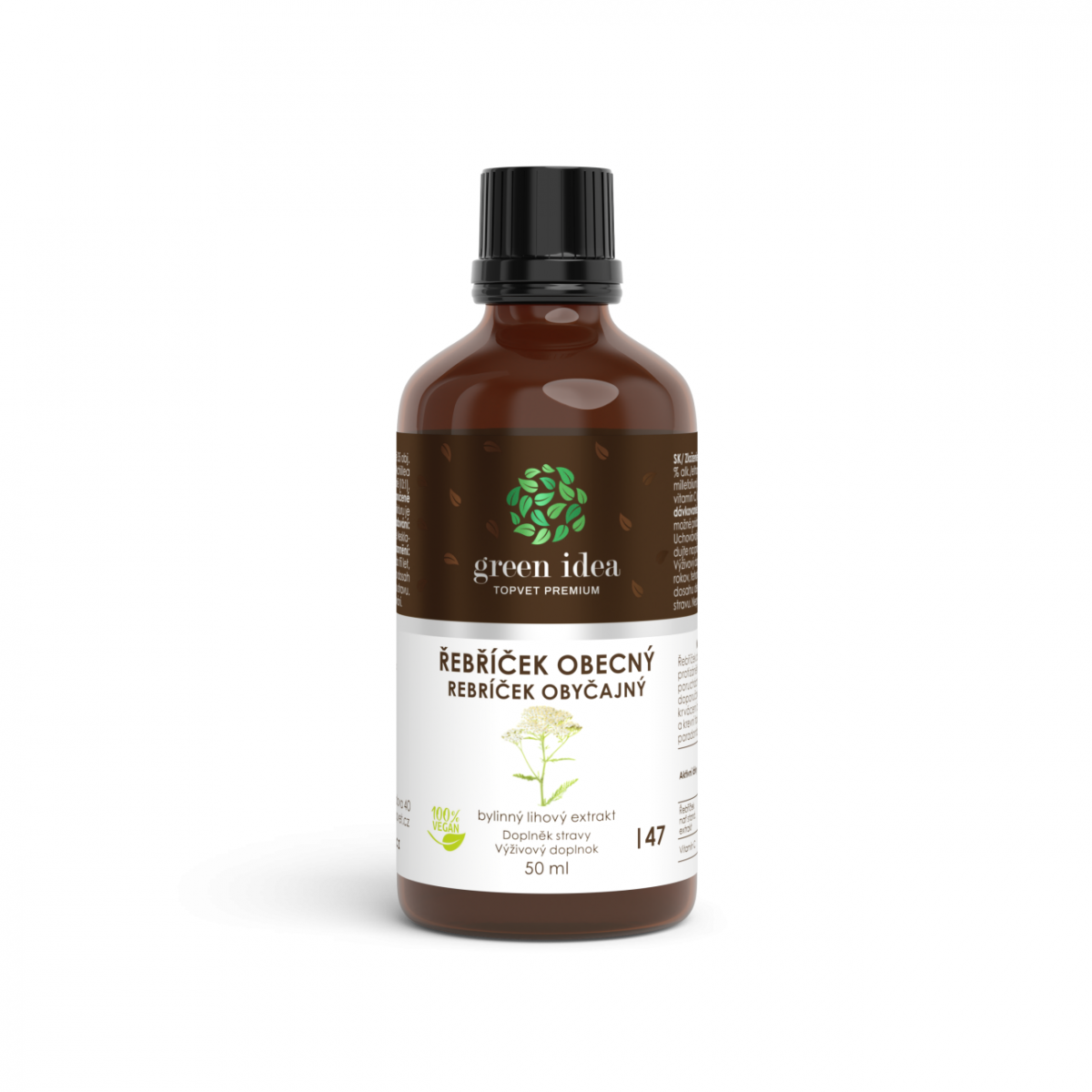 Řebříček obecný tinktura - kapky - Močové cesty, ledviny, trávení