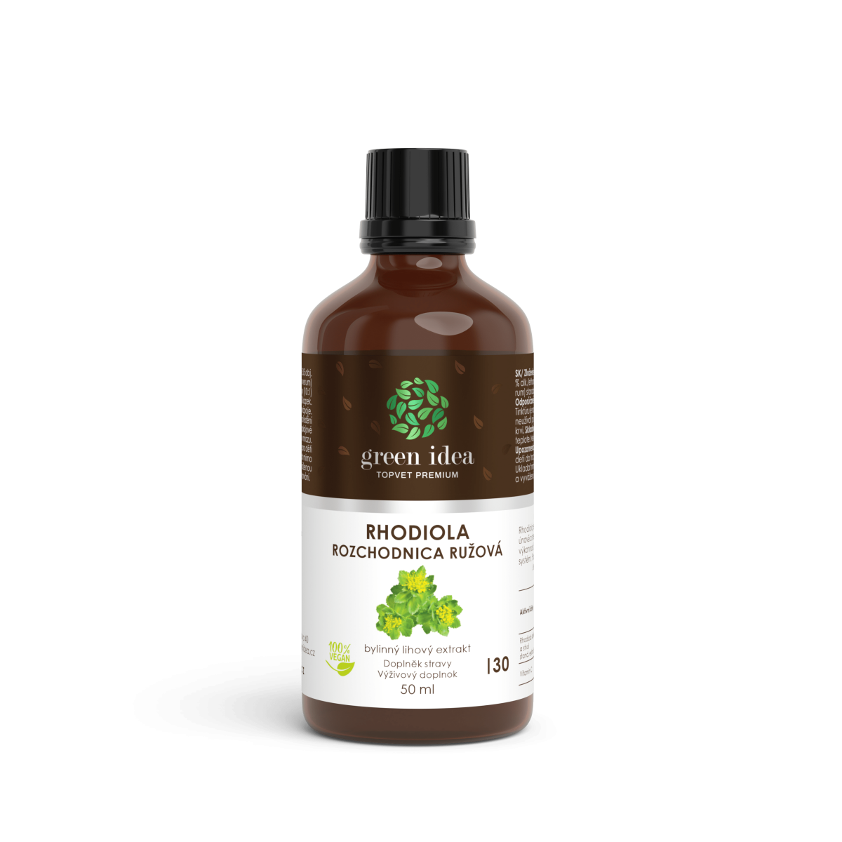 Rhodiola tinktura - kapky 50ml Topvet - deprese, fyzická vyčerpanost
