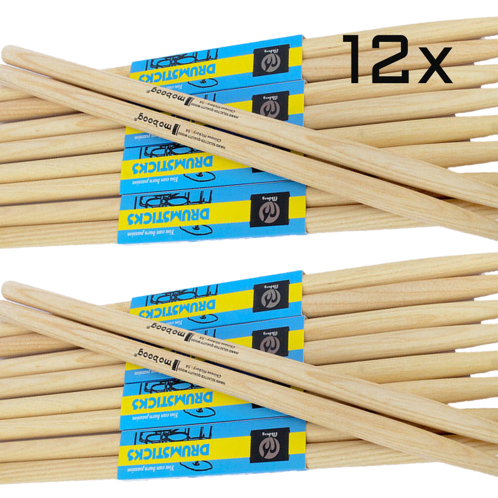 Sada 12ks Moboog Premium Drumsticks 5A javor