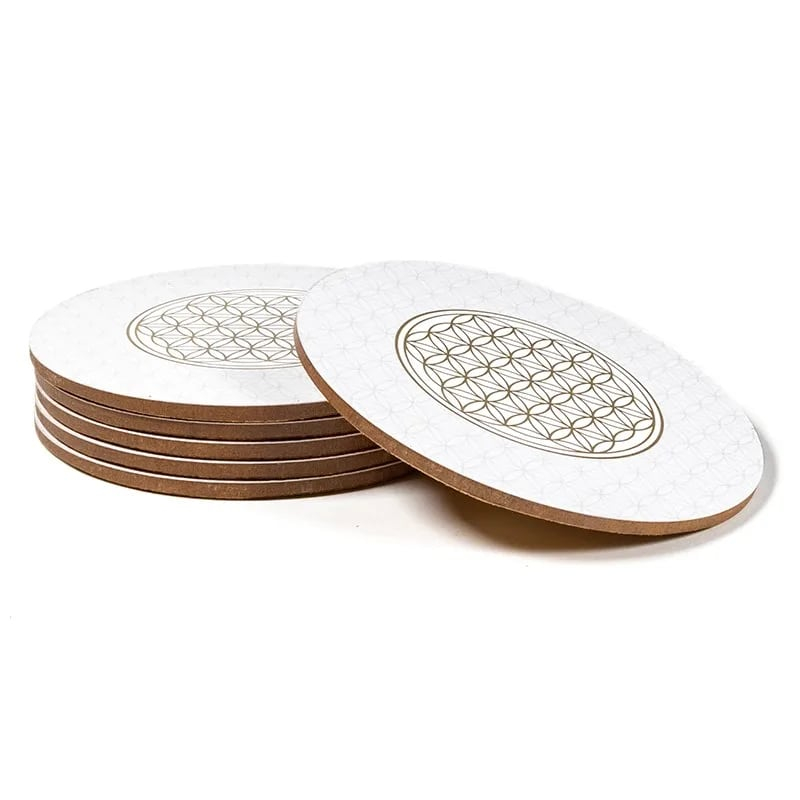 Sada podtácků – Květ života (6 ks), 10 cm