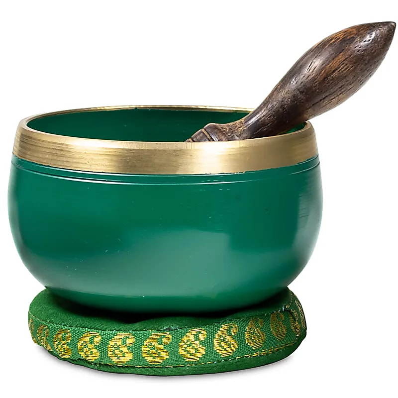 Tibetská miska zelená 220g- Anahata ( srdeční, hearth) chakra