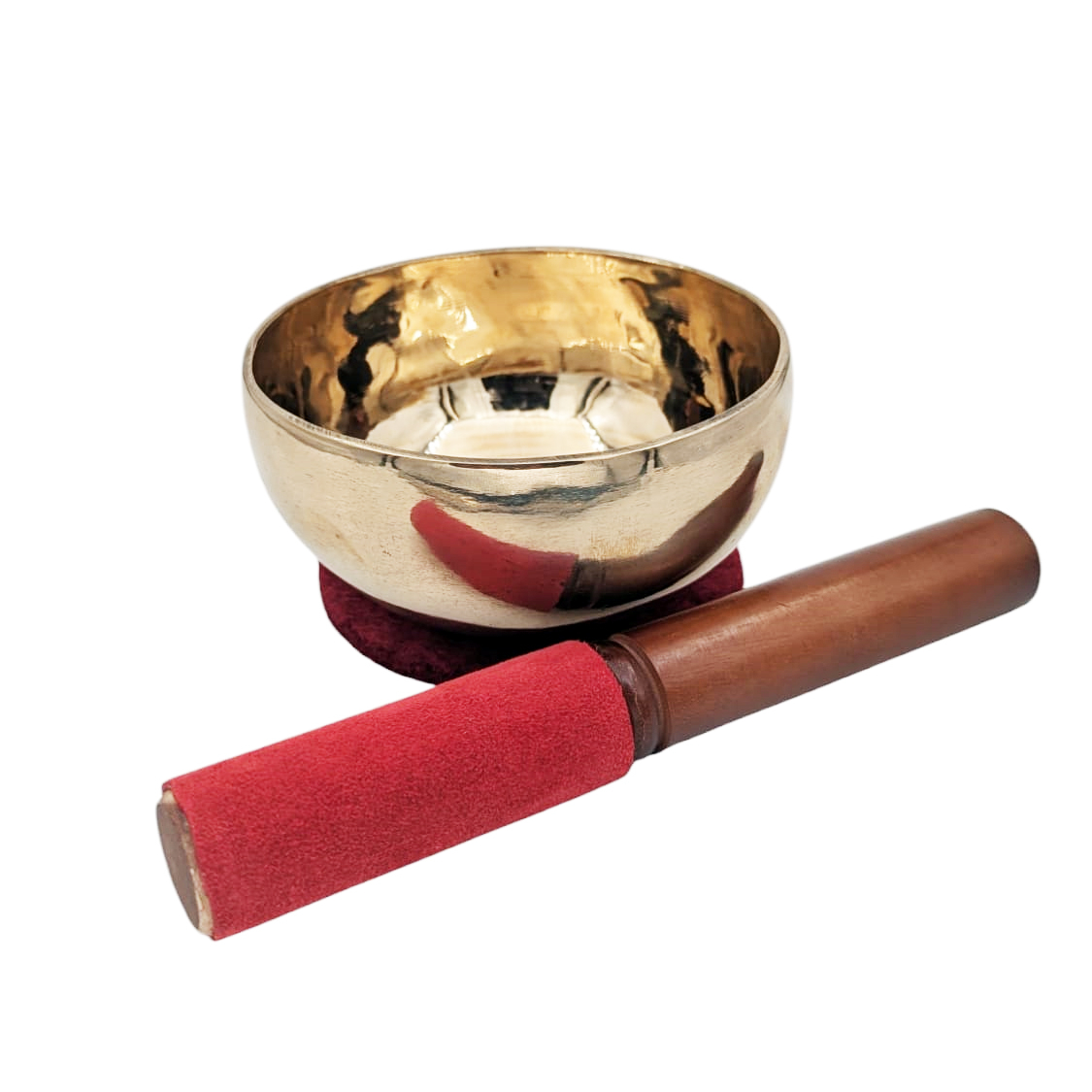 Tibetská zpívající mísa ručně kována 600-750g, 14-15cm s paličkou a podložkou, Sundara