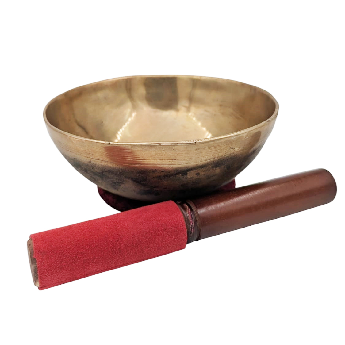 Tibetská zpívající mísa ručně kovaná 775-875g, 19cm s paličkou a podložkou, Chandra