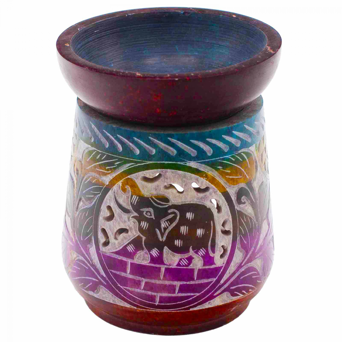 Velké Mastková Aroma Lampa 13x10cm - Slon - Pět Barev