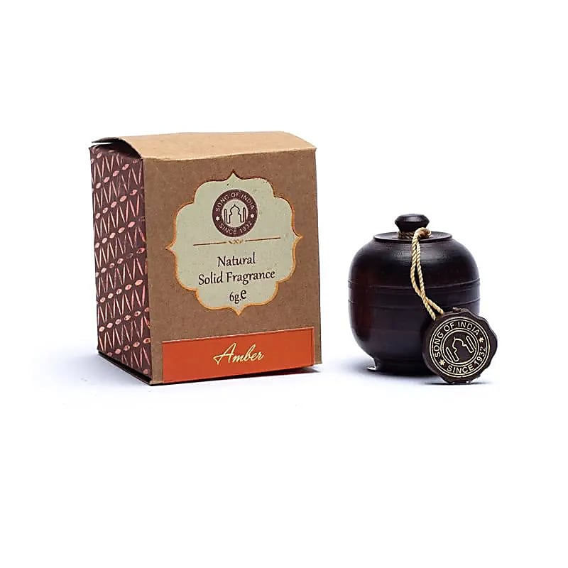 Vonný krém Amber v dřevěné krabičce, 6 g