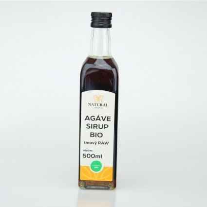 Agáve sirup BIO tmavý RAW 500 ml Natural Jihlava