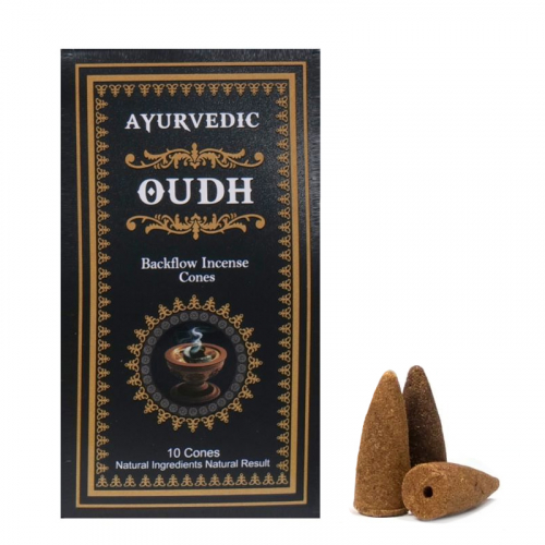 Vonné kužely tekoucí dým AYURVEDIC Oudh