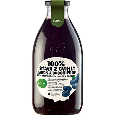 Zdravo 100% Šťáva Řepa - Jablko - Borůvka 0,75L