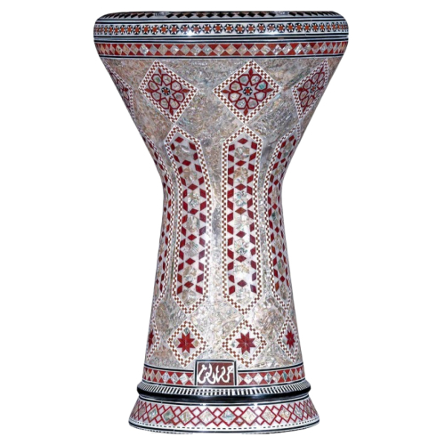 Gawharet EL Fan - Darbuka (Doumbek) Soumbaty Mother of pearl Columns 9”X19” 