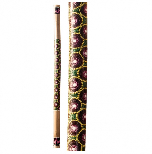 Dešťová hůl z bambusu malovaná 150cm