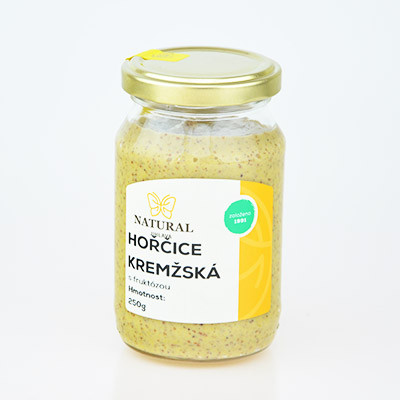 Hořčice kremžská s fruktózou 250 g Natural 