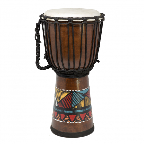 Djembe s africkou malbou Mahagon 40 cm