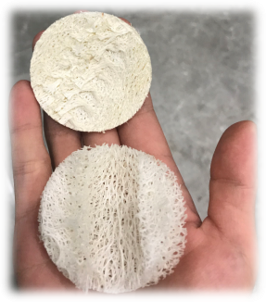 Malá kulatá lufová houbička 6x6 cm 5 ks balení