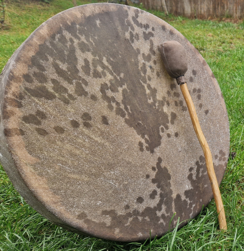 Šamanský buben 46cm Masivní Vrba - Kozí kůže - Růženín - Petrovič Drums