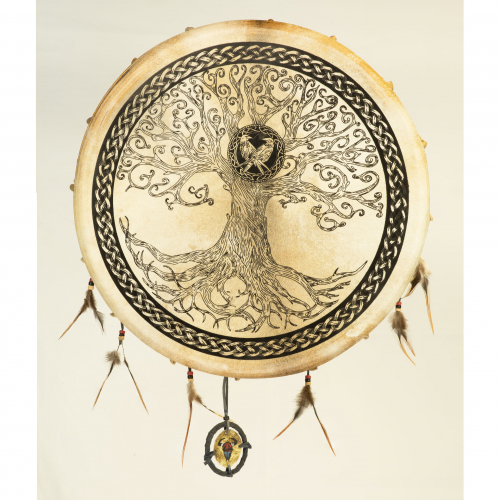 Šamanský buben Strom života 40cm - kozí kůže