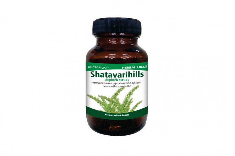 Shatavarihills 60 kapslí Herbal Hills -  hormonální rovnováha, Ženský reprodukční systém, menopauza