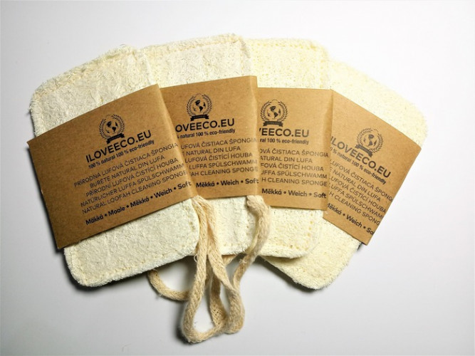 Dvouvrstvá lufová houbička bílá měkká 7x11 cm