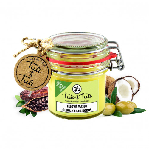 Přírodní tělové máslo oliva-kakao-kokos
